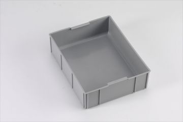 Kunststof inzetbak 355x277x99 mm, 2 per grondvlak, grijs