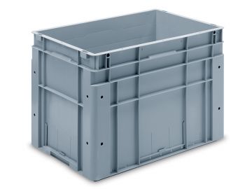 Eurotec systeembak, 83 liter, 600x400x420mm, geribde bodem, grijs