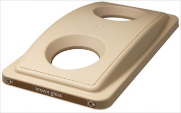 Ecosort deksel, 2 gaten, bruin