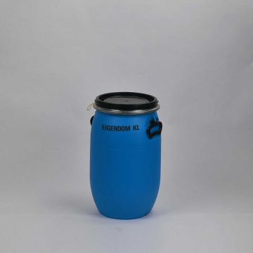 UN plastic dekselvat 30 liter blauw ø 320 x H = 530 mm