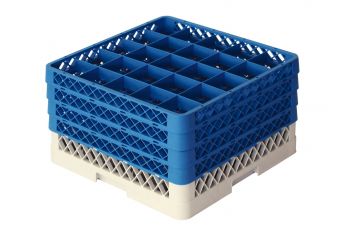 Vaatwaskorf 500x500x260 mm 25 vaks tbv ø 90 mm voetglazen