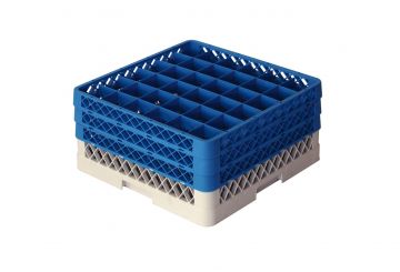 Vaatwaskorf 500x500x220 mm 36 vaks tbv ø 74 mm voetglazen