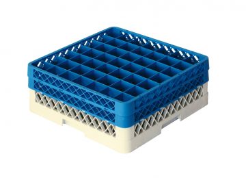 Vaatwaskorf 500x500x180 mm 49 vaks tbv ø 63 mm voetglazen