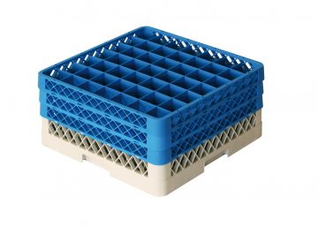 Vaatwaskorf 500x500x220 mm 49 vaks tbv ø 63 mm voetglazen