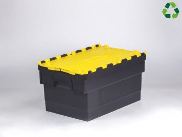 E-line Distribox kunststof distributiebak 55L zwart-geel
