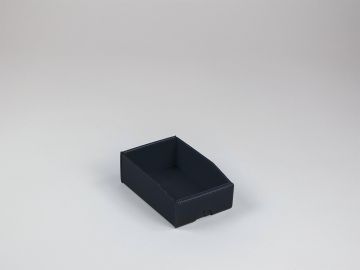 Kanaalplaat magazijnbak 180x120x65/35 mm, zwart per doos/25 stuks