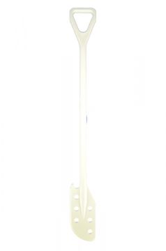 Kunststof roerspaan, kleefvrij, afm. 125x190x1190 mm met perforatie, wit