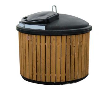 Semi ondergrondse kunststof container 1,3m³