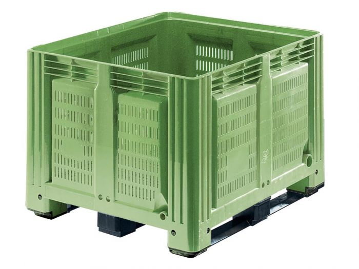 Agribox 760 liter, 1200x1000x870 mm ,3 sleden, lichtgroen
