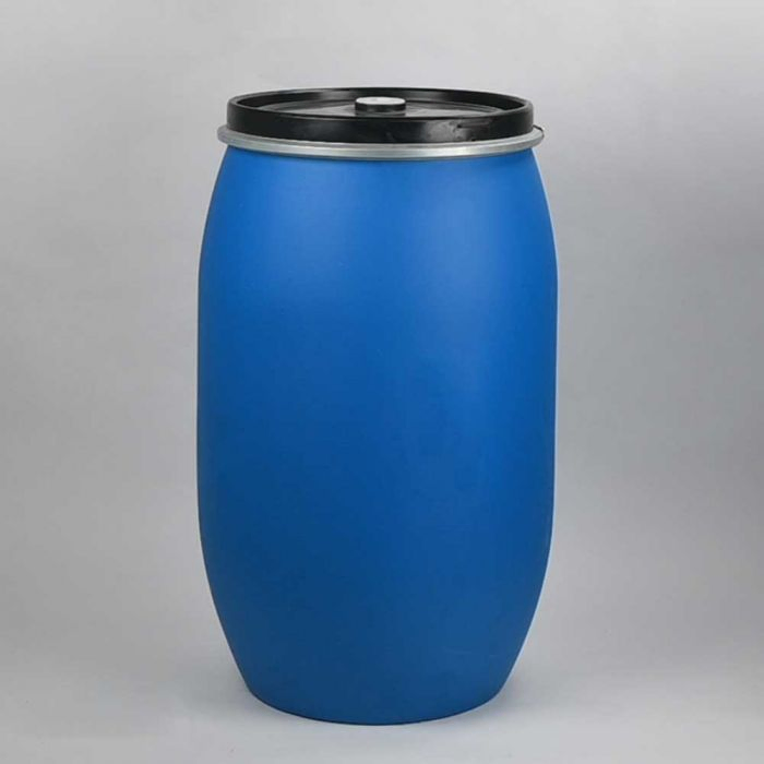 Plastic lid barrel 220 l. ø590x970 mm reconditioned, blue