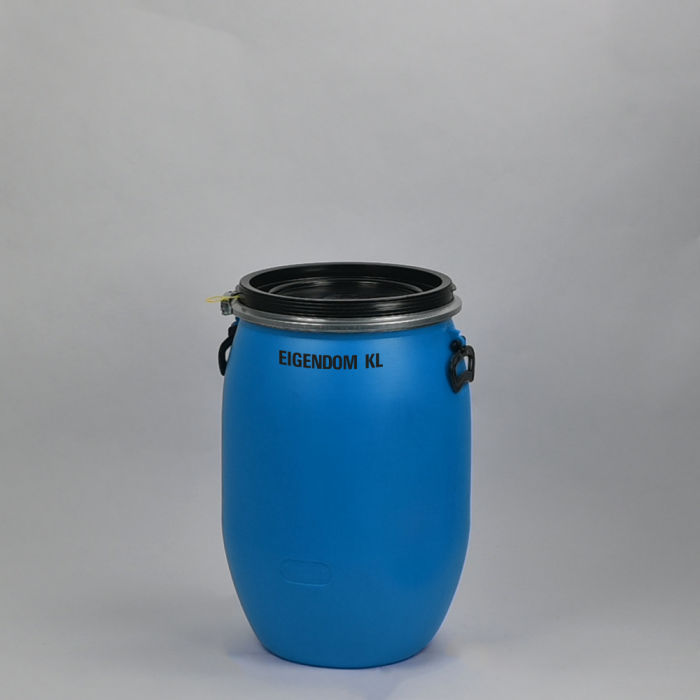 UN approved plastic barrel 60 liters blue ø 400 x H = 610 mm