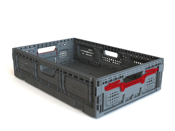 Foldable bin 31 l. 600x400x150 mm, grey