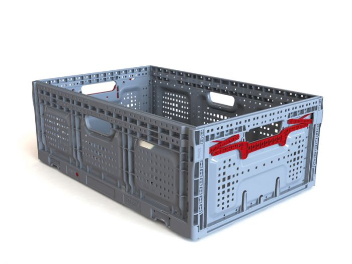 Foldable bin 46 l. 600x400x220 mm, grey